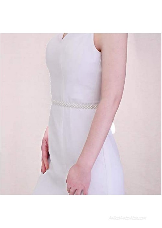 Azaleas Women's Pearls Bridal Bridesmaid Dresses Sash Belts Beaded Wedding Belt Bridal Belts Ivory