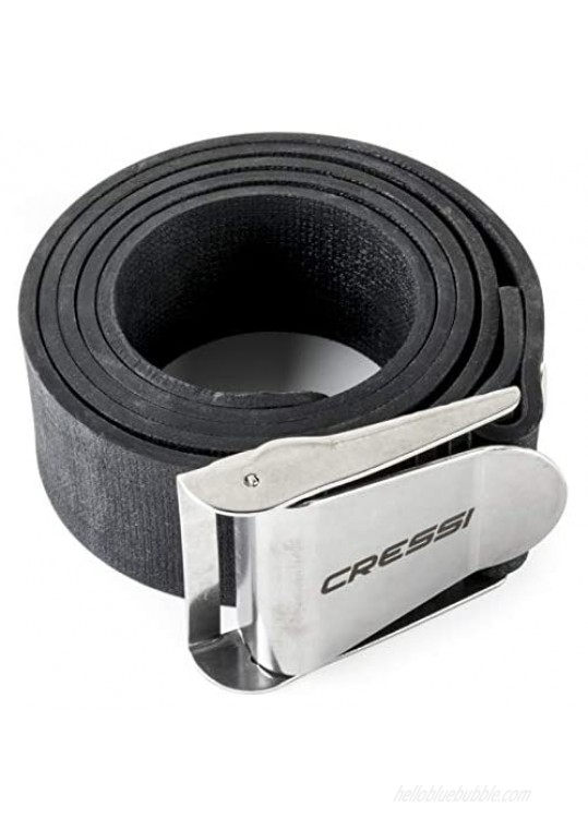 Cressi Quick-Release Elastic Belt with Metal Buckle  Black