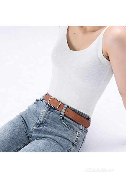Earnda Women's Faux Leather Chic Belt for Ladies Jeans