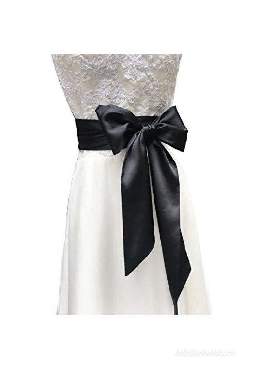 Eyrie Special Occasion Dress sash Bridal Belts Wedding sash 4'' Wide Double Side