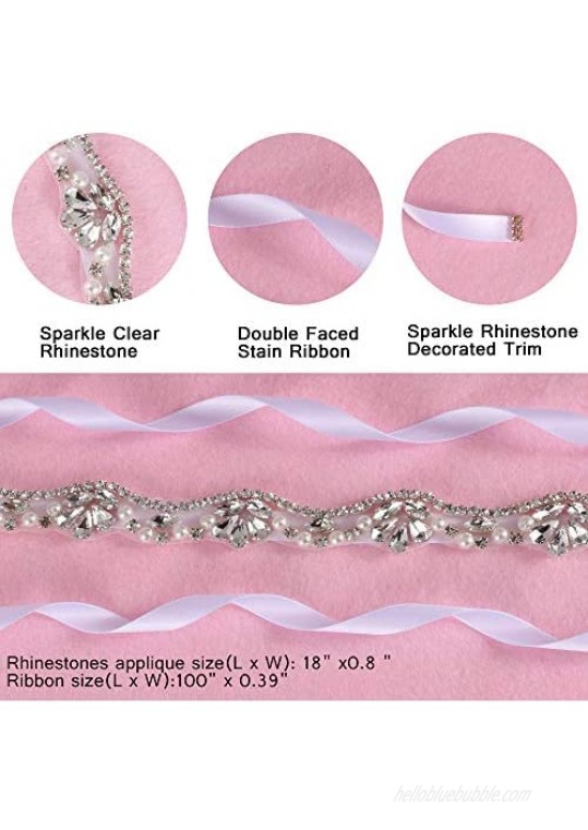 Handmade Rhinestone Wedding Belt Crystal Bridal Belt and Sashes for Bridesmaid Dress