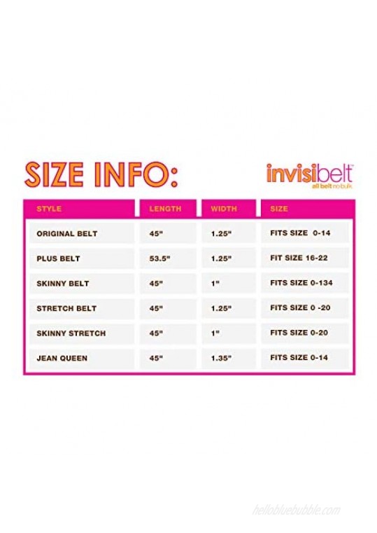 Invisibelt Original Lay Flat Women's Belt - All Belt No Bulk