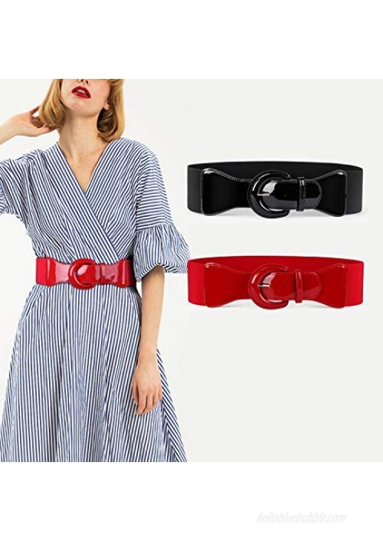 JASGOOD Women Wide Stretchy Vintage Belt Dress Elastic Waist Belts for Women Dress
