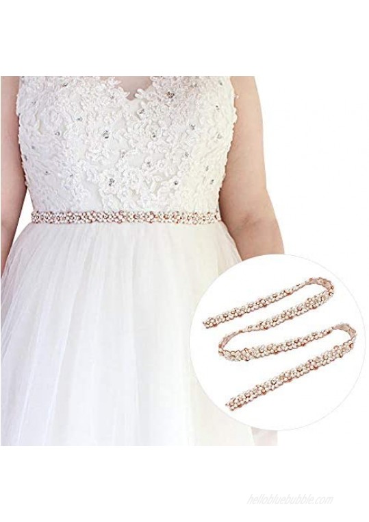 Pearl Rhinestone Applique Crystal Belt Trim for Dresses 1 Yard Sparkly Applique Sew or Iron on Wedding Dress Sash