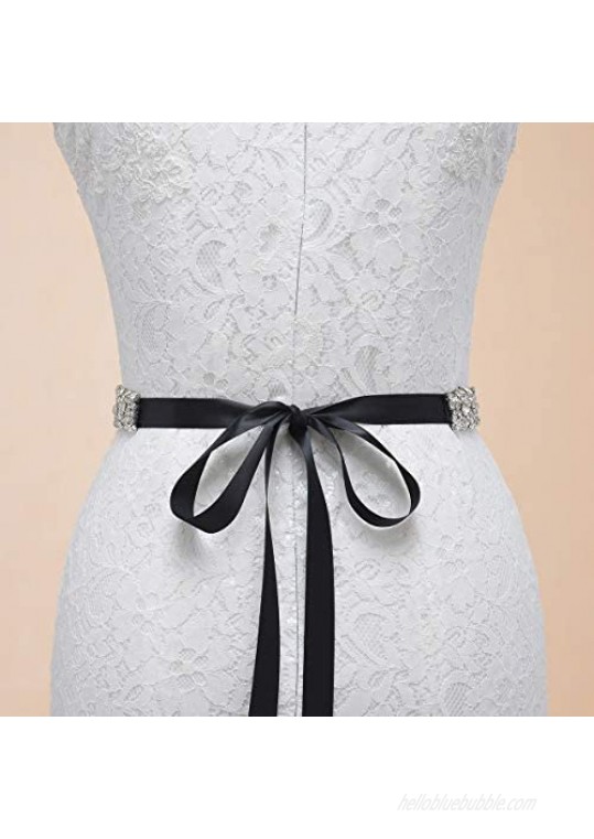 Remedios Rhinestone Bridal Belt Bridesmaid Sash Crystal Wedding Belt Women Dress Accessories