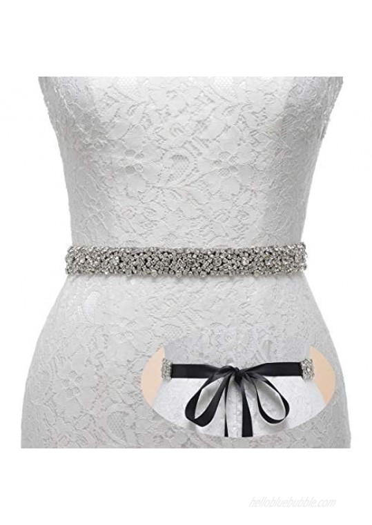 Remedios Rhinestone Bridal Belt Bridesmaid Sash Crystal Wedding Belt Women Dress Accessories 