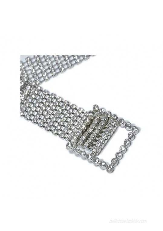 Silver Rhinestone Belt Shiny Crystal Ladies Waist Belt for Women Girls Exquisite Jeans Dress Jewelry Gift