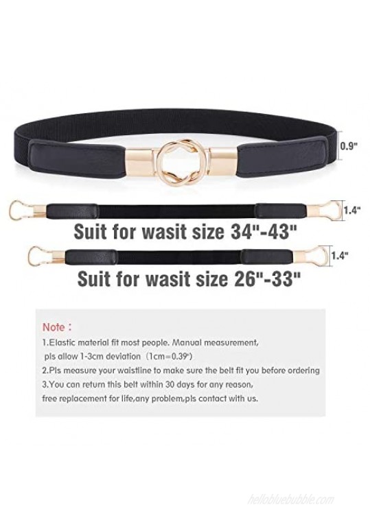 Women Skinny Stretchy Waist Belt for Dress Ladies Elastic Thin Belt Plus Size