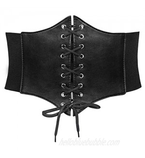 Women’s Elastic Costume Waist Belt Lace-up Tied Waspie Corset Belts for Women by JASGOOD