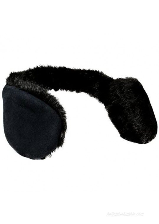 180s Women's Winterlude Faux Suede and Fur Behind The Head Ear Warmers