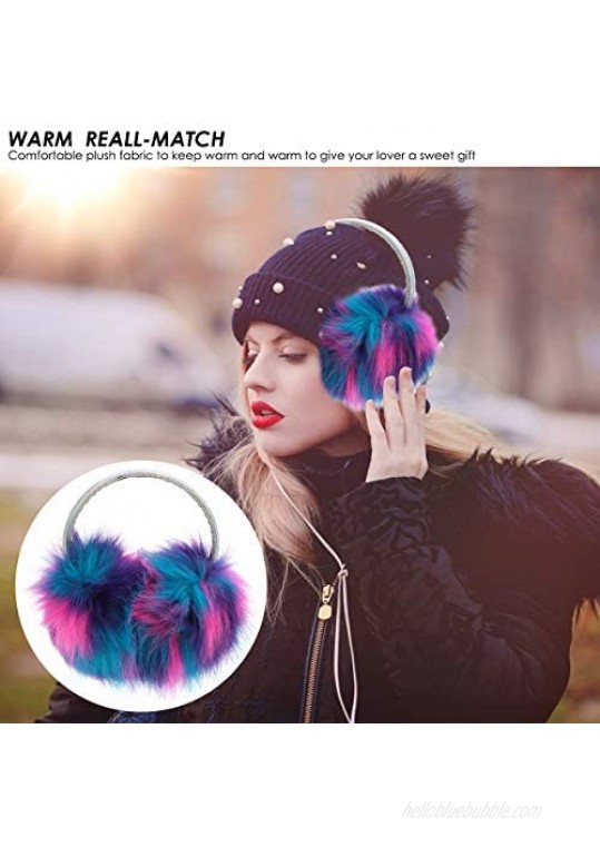 DaMohony Ear Muff Women Girls Winter Ear Warmer Warm Furry Earmuffs Ear Covers
