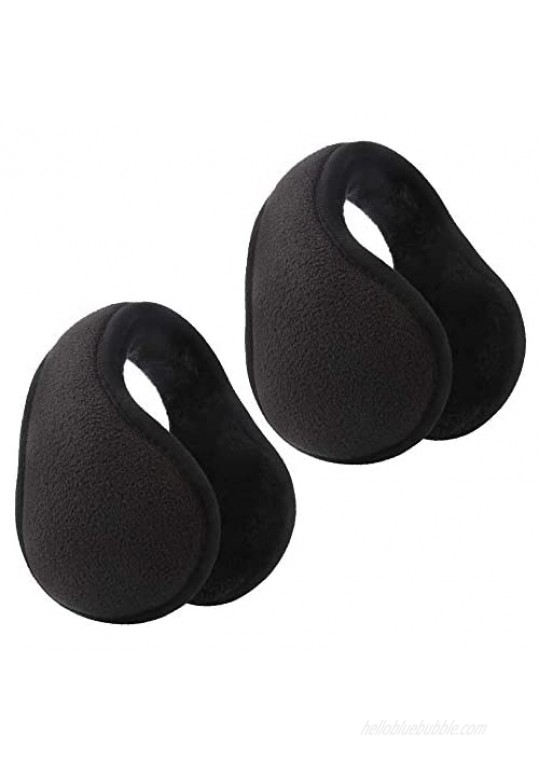 Ear Warmers For Men Women Foldable Fleece Unisex Winter Warm Earmuffs For Cold Winters Biking Adjustable Protects Ears