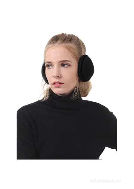 Earmuffs for Women Cozy Warm Winter Ear Muffs Cable knit Foldable Ear Muffs