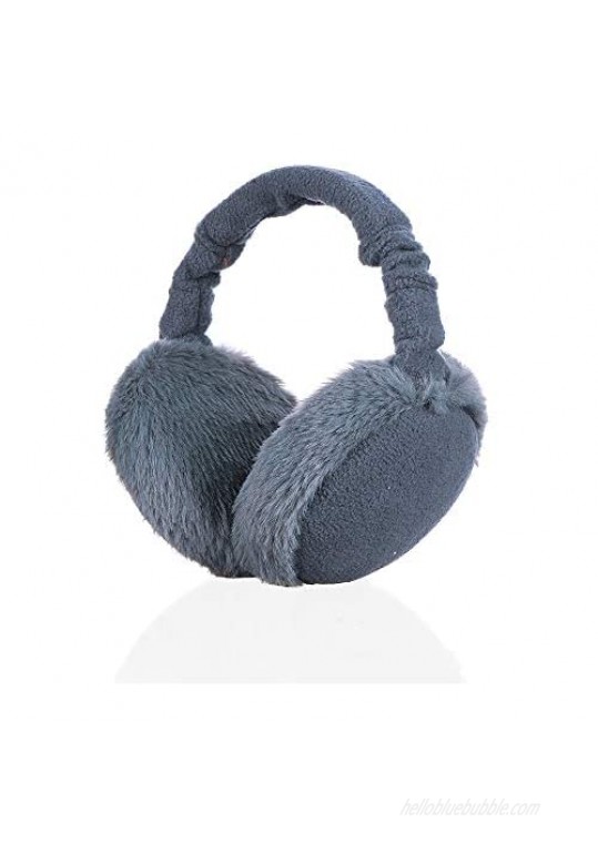Faux Fur Earmuffs/Ear Warmers-Foldable Winter Ear muffs Outdoor Adjustable Warm Ear Warmers for Women&Girls