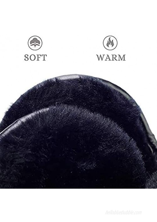 Foldable Ear Warmers Cotton-Fleece Unisex-Adult or Kids Winter Warm Earmuffs Outdoor Skiing Biking Earmuffs for Men Women and Children