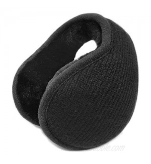 LETHMIK Outdoor Foldable EarMuffs Unisex Winter Packable Knit Warm Fleece Ear Warmers Cover