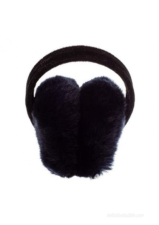 OBURLA Genuine Fur Earmuffs | Luxurious Real Fur Over Ear Warmers with Headband | For Women Teens and Girls