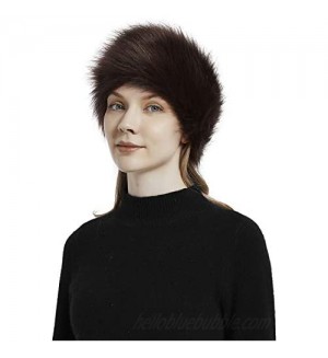 Sanlykate Faux Fur Headband with Elastic  Winter Furry Ear Warmer Earmuffs for Women