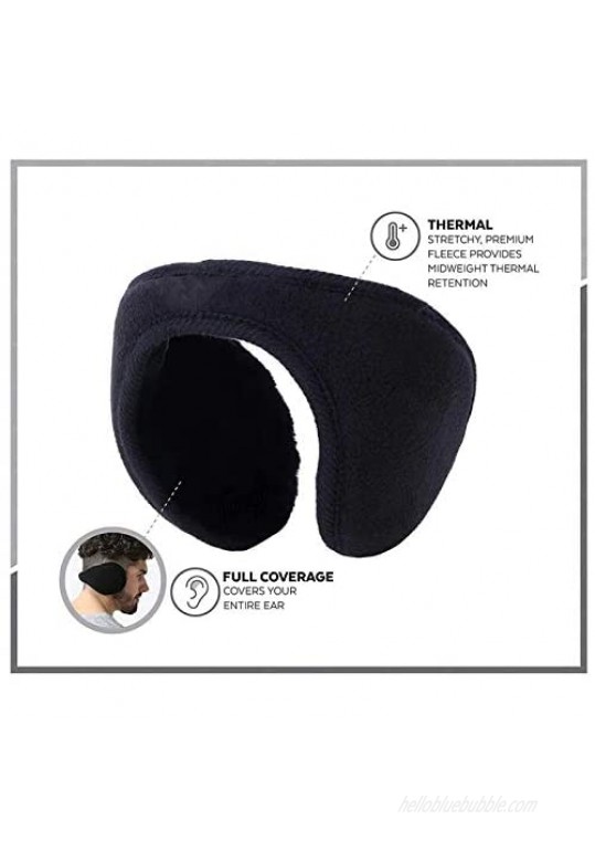 TOOFLEE Ear Muffs for Men & Women – Twisted & Foldable Ear Covers – Best for Winter Outdoor Hiking Cycling Skiing – Behind the Head Earmuffs – Soft Plush Ear Warmers