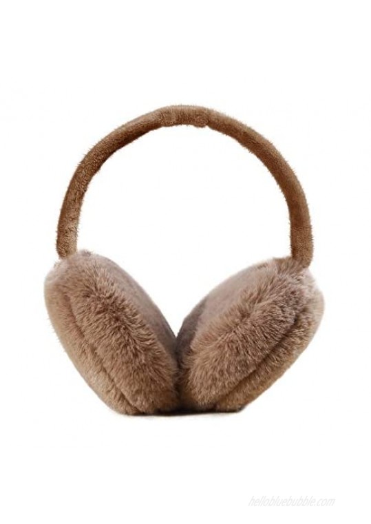 Unisex Ear Muffs for Winter Foldable Soft Ear Warmers Adjustable Wrap Faux Fur Earmuffs