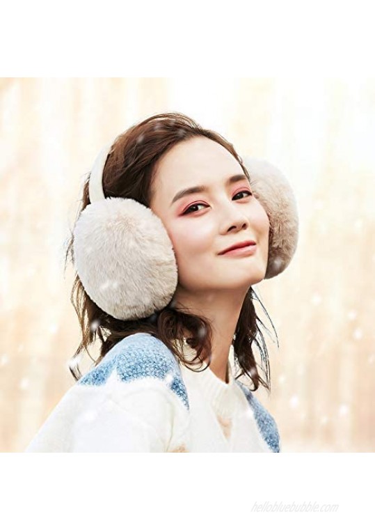 Winter Ear muffs Faux Fur Warm Earmuffs Cute Foldable Outdoor Ear Warmers For Women Girls