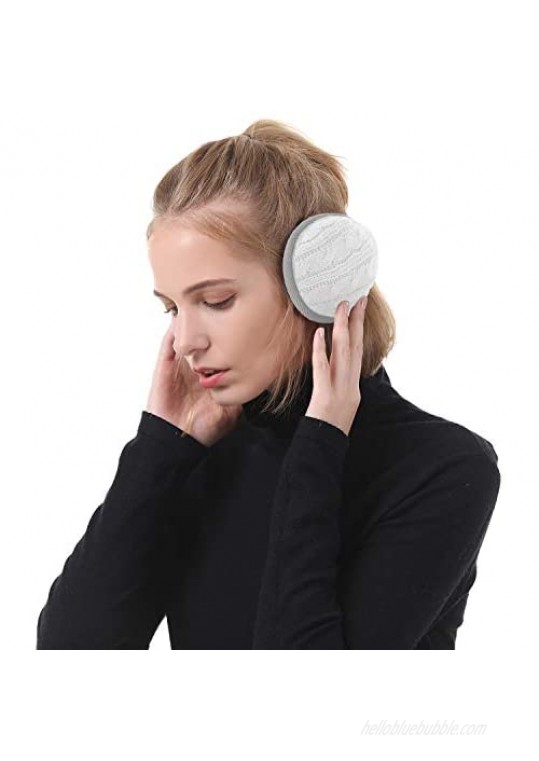 Zando Ear Muffs for Winter Women - Ear Warmer Foldable Earmuffs Knit Furry Winter Earmuffs Men Women Kids