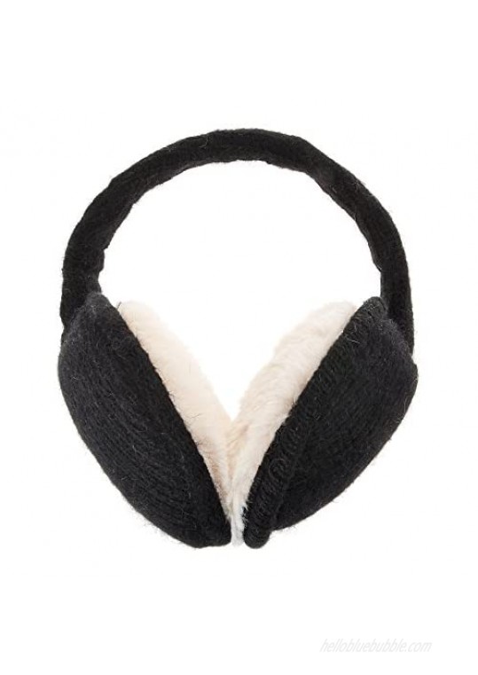 ZLYC Womens Girls Winter Warm Adjustable Knitted Ear Warmers Foldable Earmuffs