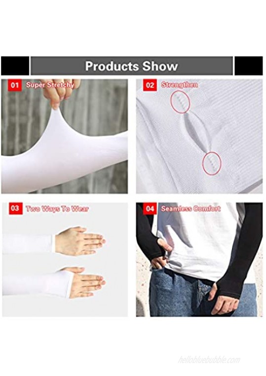 2 Pairs Sun Protection Arm Sleeves and 1 silicone phone holder - UV Protection Sleeves for Men and Women - Cooling Arms Sleeves for Cycling Running