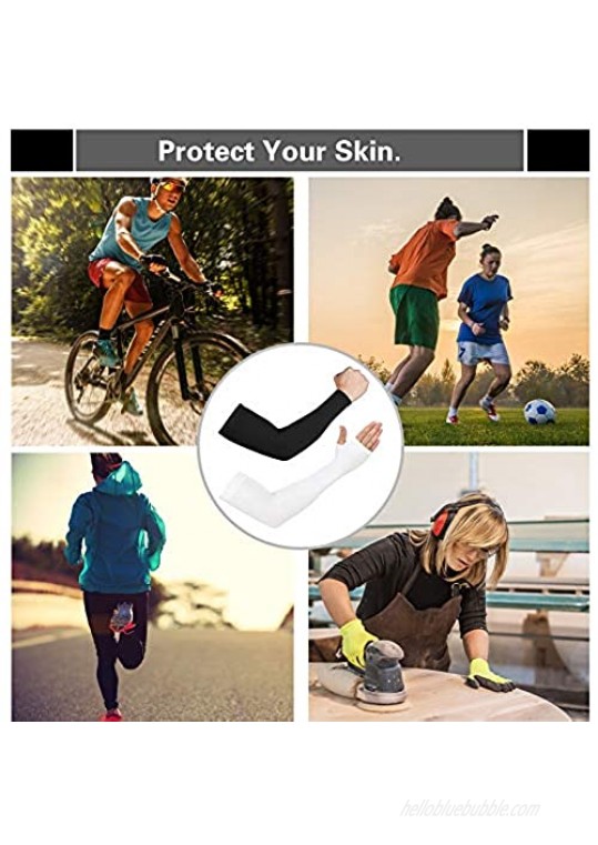 2 Pairs Sun Protection Arm Sleeves and 1 silicone phone holder - UV Protection Sleeves for Men and Women - Cooling Arms Sleeves for Cycling Running