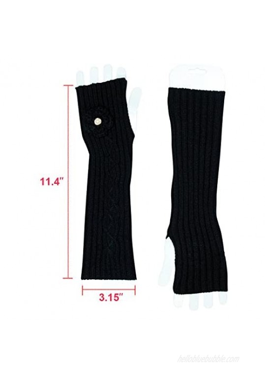 Dahlia Winter Gloves for Women - Fingerless Gloves & Cold Weather Arm Warmers