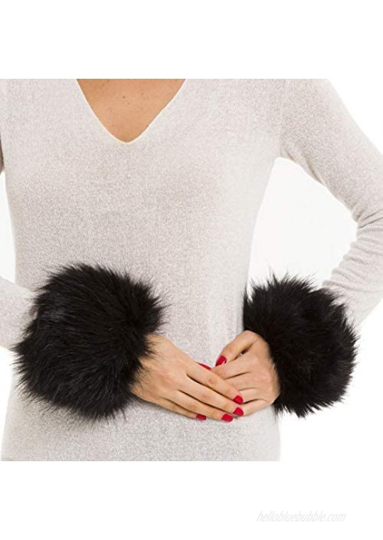 Faux Fur Wrist Cuffs Warmer for Women Arm Band Fashion Accessory For for Spring Fall