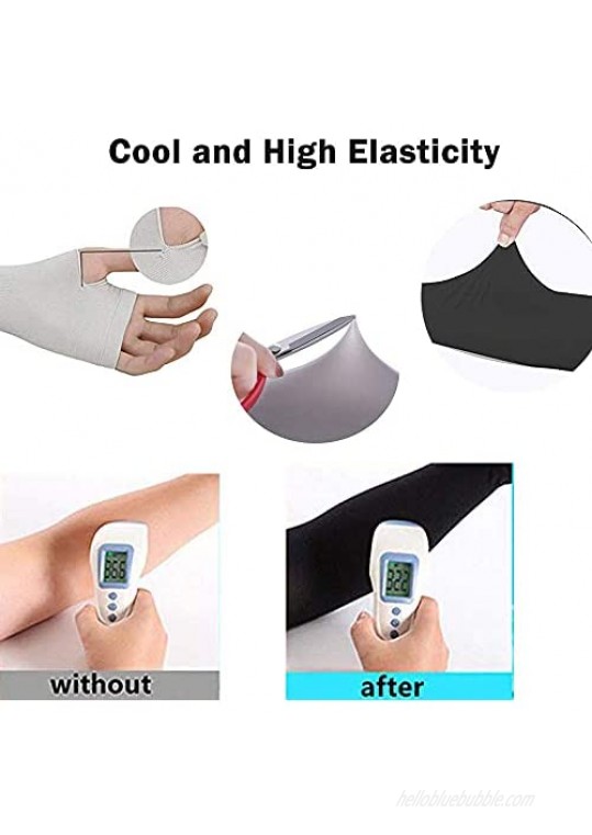 Feirun Cooling Arm Sleeves Cover for Men and Women UV Protection 2 pairs