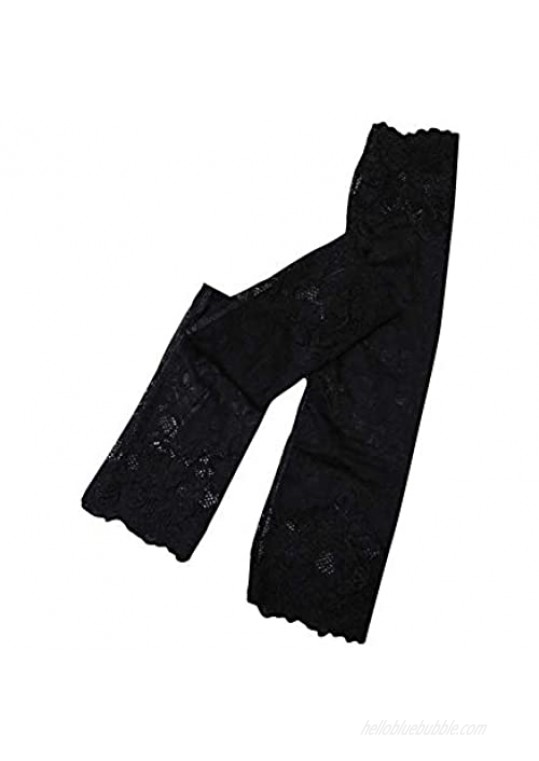 Tovip 3 Pairs 38CM Summer UV Protection Arm Sleeves Women Sexy Lace Floral Sleeve Arm Warmers Scar Cover Long Fingerless Driving Gloves
