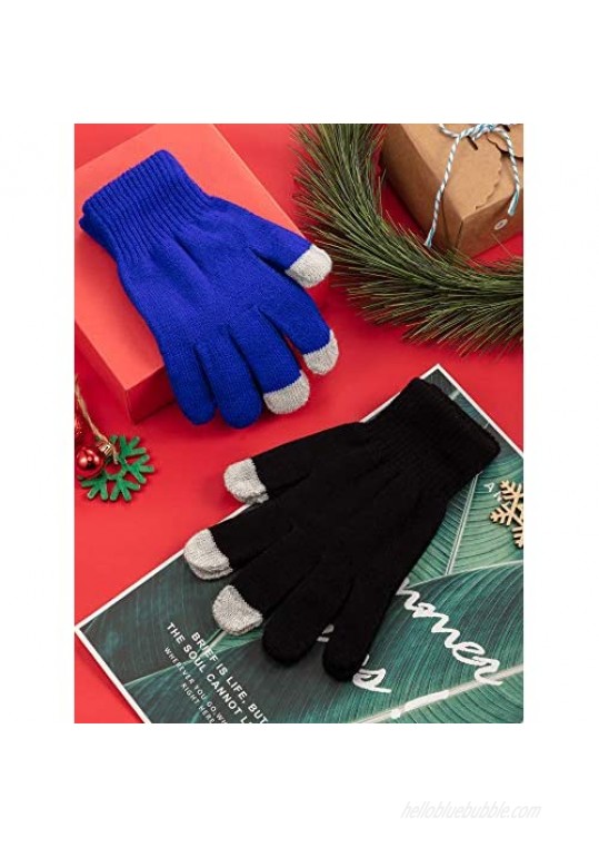 60 Pairs Touchscreen Gloves Winter Stretch Knitted Texting Gloves for Men Women (Multi-colors)
