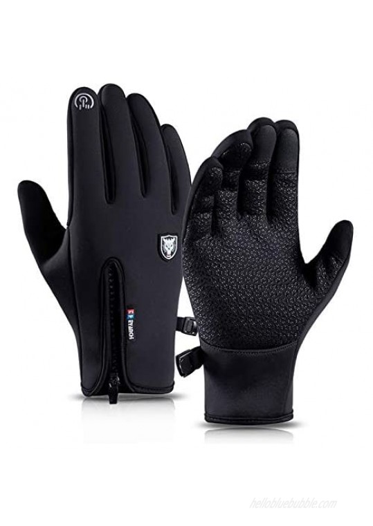 Men Winter riding ski gloves mountaineering motorcycle windproof and waterproof touch screen texting warm gloves