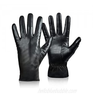 Super-soft Leather Winter Gloves for Women Full-Hand Touchscreen Warm Cashmere Lined Perfect Appearance