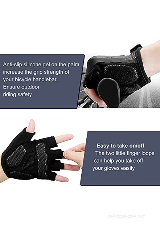 Voroar Cycling Gloves Half Finger Mountain Bike Gloves with Shock-Absorbing Gel Pad for Men and Women