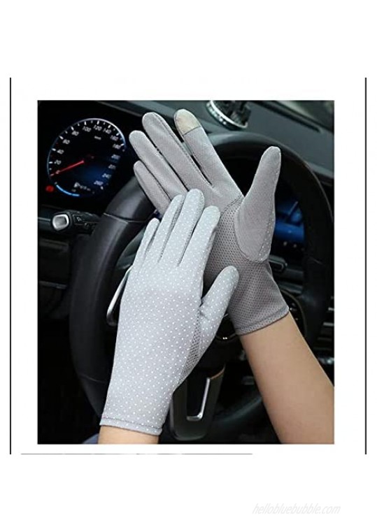 Women Screentouch Lightweight Sunblock Gloves Summer UV Protection Driving Cotton Gloves