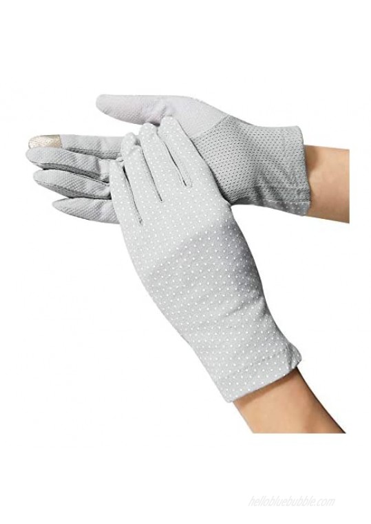 Women Screentouch Lightweight Sunblock Gloves Summer UV Protection Driving Cotton Gloves