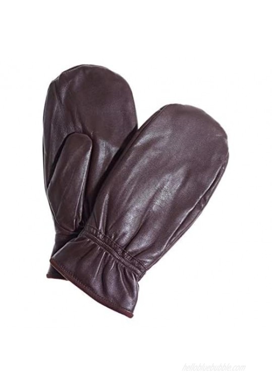Alps Women’s Leather Mittens with Hi-Loft Sherpa (Polyester) Lining by Pratt and Hart RS6976