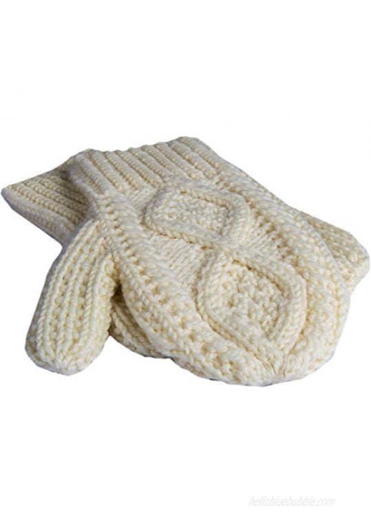 Irish Merino Wool Knit Adult Mittens