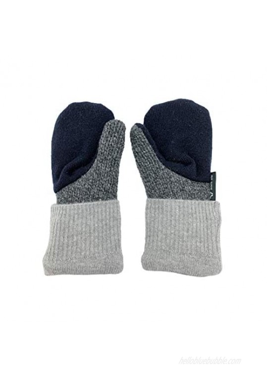 Jack & Mary Designs Handmade Womens Flannel Top Fleece-Lined Wool Mittens Made from Recycled Sweaters in the USA