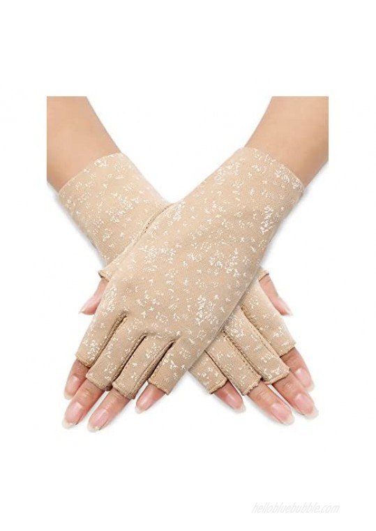 Sunblock Fingerless Gloves Summer Driving Gloves UV Protecting Gloves for Women