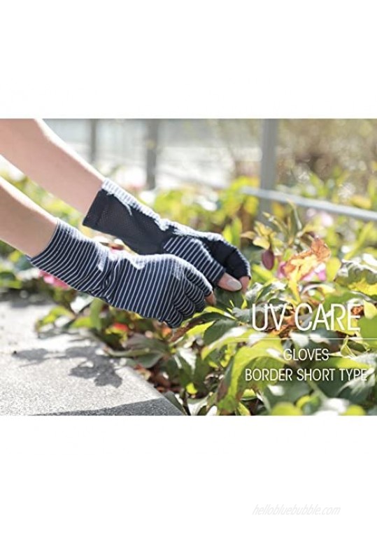 Women Summer Sun UV Protection Fingerless Breathable Gloves border Anti Skid Driving Sunblock Girls Mitten Half Finger