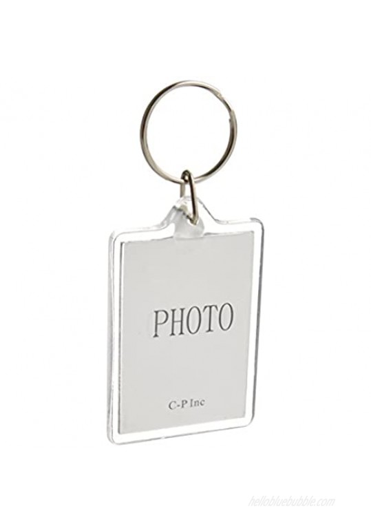 10pcs Clear Acrylic Blank Photo Picture Frame Keychain Keyring Insert Suit the size of 2.74.6cm (Rectangle)