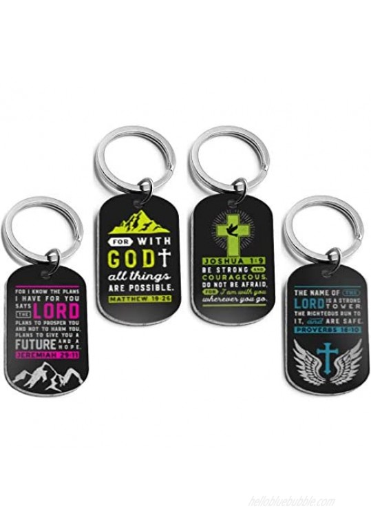 (12-Pack) Power of Faith Keychains - Wholesale Bulk Keyrings for Religious Party Favors  Christian Gifts and Backpack Accessories