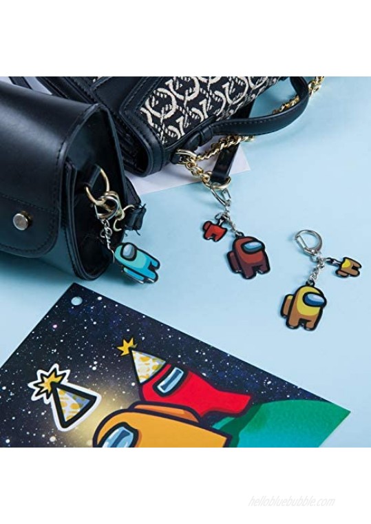 12pcs Crewmate Game Keychains for Among Us Game Fan Kids Adults
