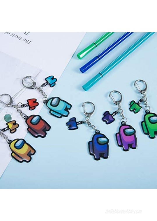 12pcs Crewmate Game Keychains for Among Us Game Fan Kids Adults