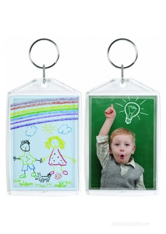 2x3 Acrylic Snap-in Photo Keychain - 25 Pack