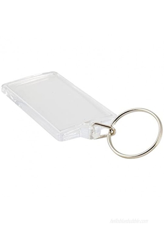 50pcs Size:2.51x1.33 Custom Personalised Insert Photo Acrylic Blank Keyring Keychain Wholesale